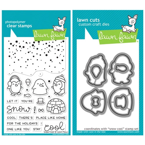 Simon Says Stamp! Lawn Fawn SET SULF16SETSC SNOW COOL Clear Stamps and Dies