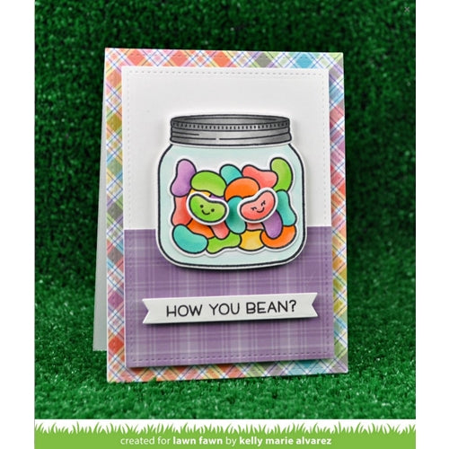 Simon Says Stamp! Lawn Fawn SET LF17SETHYB HOW YOU BEAN? Clear Stamps and Dies