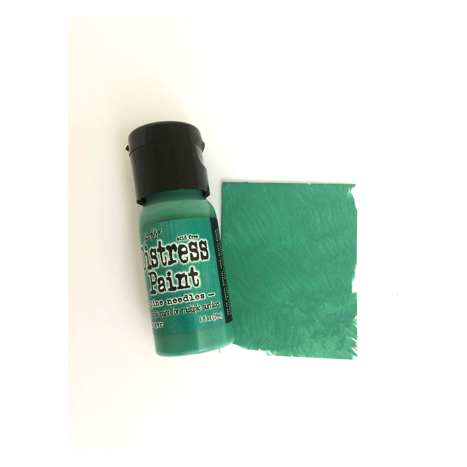 Tim Holtz Flip Top Distress Paint Pine Needles Ranger TDF53187 Color Swatch