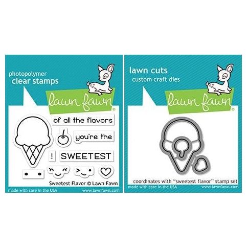 Simon Says Stamp! Lawn Fawn SET SWEETEST FLAVORS Clear Stamps and Dies MLFSF