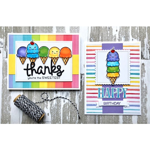 Simon Says Stamp! Lawn Fawn SET SWEETEST FLAVORS Clear Stamps and Dies MLFSF