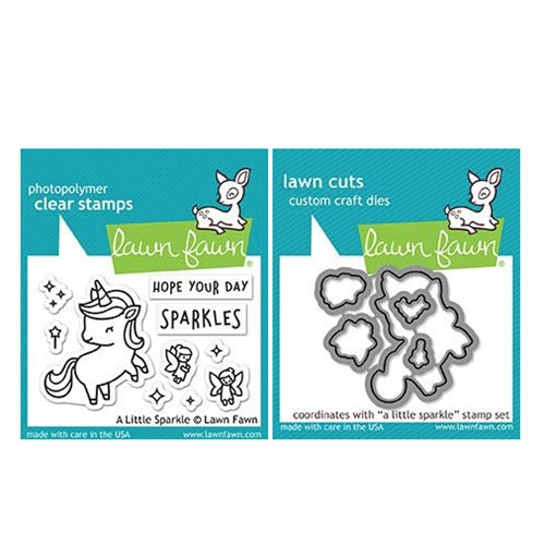 Simon Says Stamp! Lawn Fawn SET A LITTLE SPARKLE Clear Stamps and Dies ZLFALS