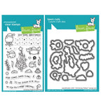 Simon Says Stamp! Lawn Fawn SET CHRISTMAS FISHES Clear Stamps and Dies HLFCF