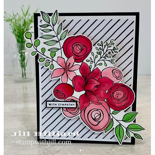 Simon Says Stamp! Simon Says Stamps and Dies SKETCHED FLOWERS set341sf