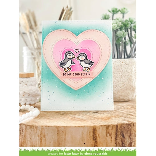 Simon Says Stamp! Lawn Fawn SET STUD PUFFIN Clear Stamps and Dies LLFSP