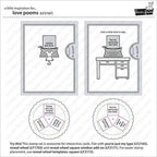 Simon Says Stamp! Lawn Fawn SET LOVE POEMS Clear Stamps and Dies LLFLP