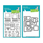 Simon Says Stamp! Lawn Fawn SET YOU'RE JUST MY TYPE Clear Stamps and Dies LLFYMT