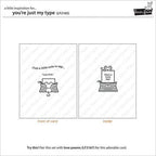 Simon Says Stamp! Lawn Fawn SET YOU'RE JUST MY TYPE Clear Stamps and Dies LLFYMT