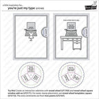 Simon Says Stamp! Lawn Fawn SET YOU'RE JUST MY TYPE Clear Stamps and Dies LLFYMT