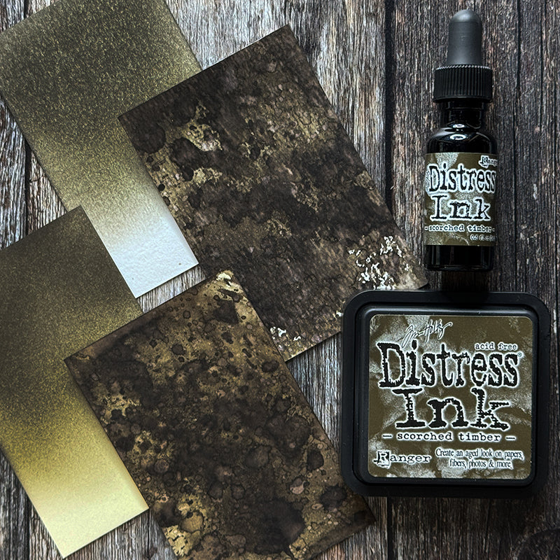 Tim Holtz Distress Ink Pad Scorched Timber January 2024 Ranger tim83443 Color Swatch