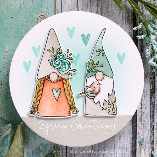 Simon Says Stamp! Simon Says Stamps and Dies SPRING GNOMES set376sg