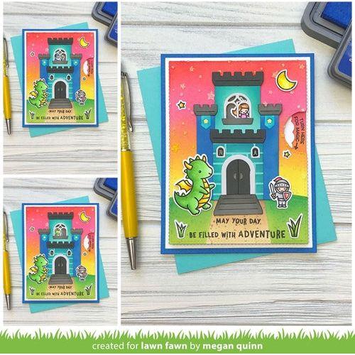 Simon Says Stamp! Lawn Fawn SET LITTLE DRAGON Clear Stamps and Dies lfld