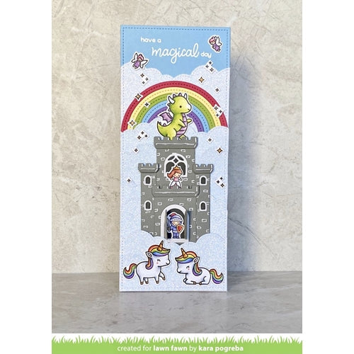 Simon Says Stamp! Lawn Fawn SET LITTLE DRAGON Clear Stamps and Dies lfld