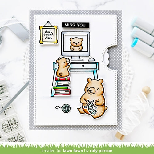 Simon Says Stamp! Lawn Fawn SET DEN SWEET DEN Clear Stamps and Dies lfdsd