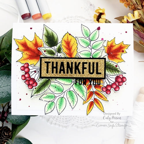 Simon Says Stamp! Simon Says Stamps and Dies AUTUMN LEAVES set355al