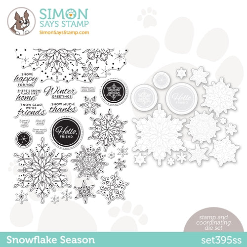 Simon Says Stamp! Simon Says Stamps and Dies SNOWFLAKE SEASON set395ss