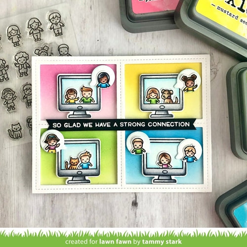 Simon Says Stamp! Lawn Fawn SET TINY FRIENDS Clear Stamps and Dies lftf
