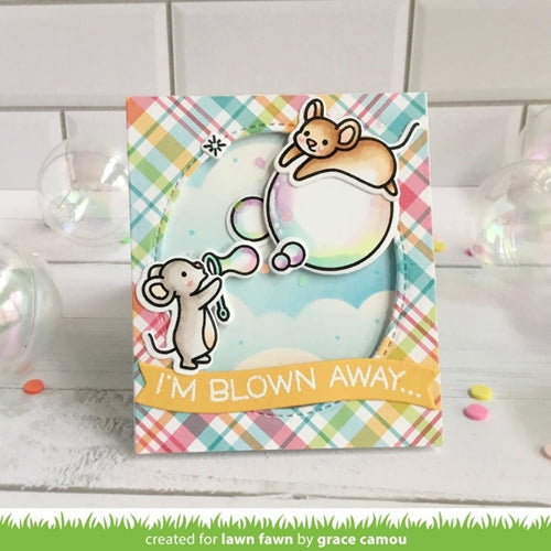 Simon Says Stamp! Lawn Fawn SET BUBBLES OF JOY Clear Stamps and Dies lfboj