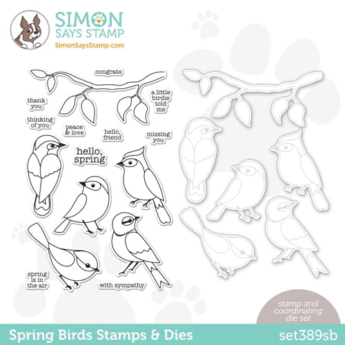 Simon Says Stamp! Simon Says Stamps and Dies Beautiful BIRDS set389sb