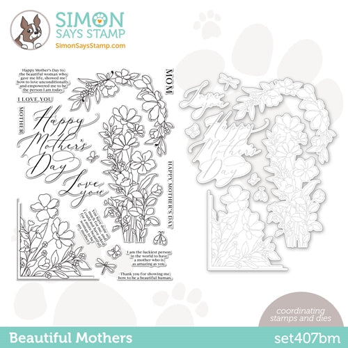 Simon Says Stamp! Simon Says Stamps and Dies BEAUTIFUL MOTHERS set407bm