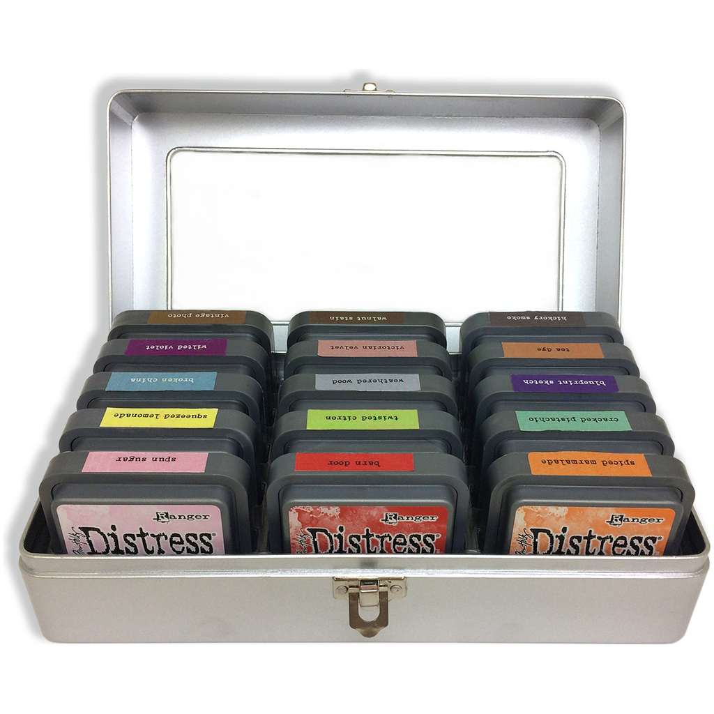 Tim Holtz Distress Ink Pad Storage Tin Ranger tda68075 Full Tin Image
