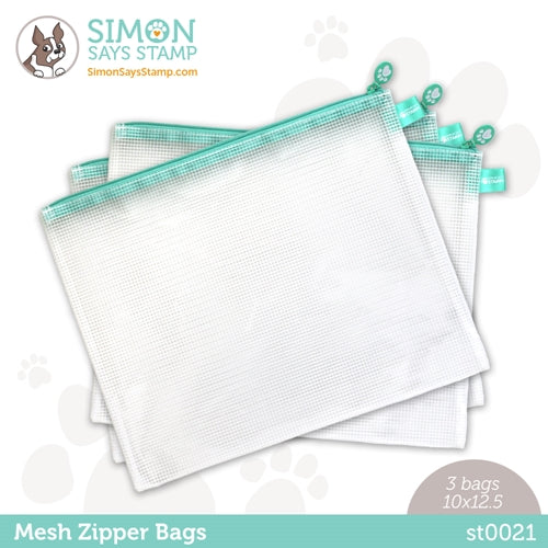 Simon Says Stamp Classic Color Mesh Zipper Bags 3 Pack