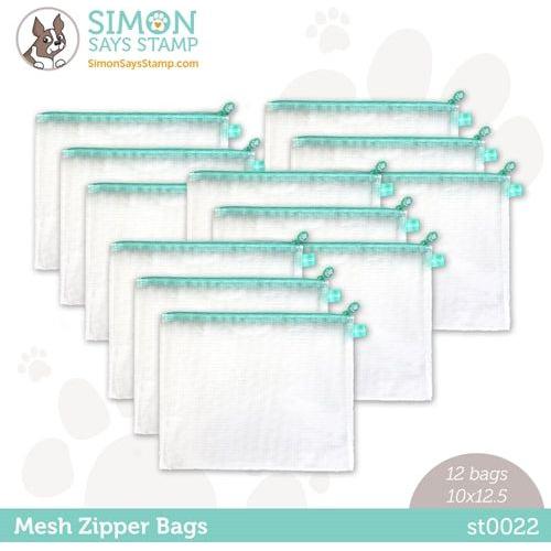 Simon Says Stamp! Simon Says Stamp Classic Color MESH ZIPPER BAGS 12 Pack st0022