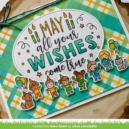 Simon Says Stamp! Lawn Fawn SET TINY BIRTHDAY FRIENDS Clear Stamps and Dies lftbf
