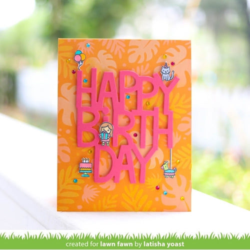 Simon Says Stamp! Lawn Fawn SET TINY BIRTHDAY FRIENDS Clear Stamps and Dies lftbf