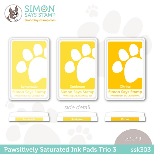 Simon Says Stamp Pawsitively Saturated Ink Pads Trio 3 Simon Says Stamp Pawsitively Saturated Ink Pads Trio 3