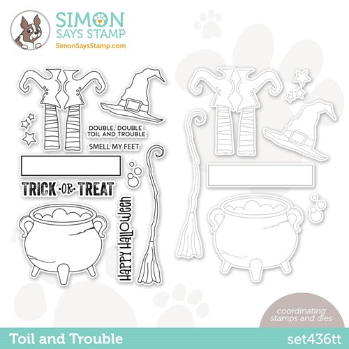 Simon Says Stamp! Simon Says Stamps and Dies TOIL AND TROUBLE set436tt