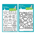 Simon Says Stamp! Lawn Fawn SET PURRFECTLY WICKED Clear Stamps and Dies lfpw