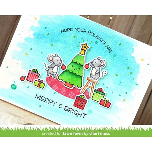 Simon Says Stamp! Lawn Fawn SET MERRY MICE Clear Stamps and Dies lfmm