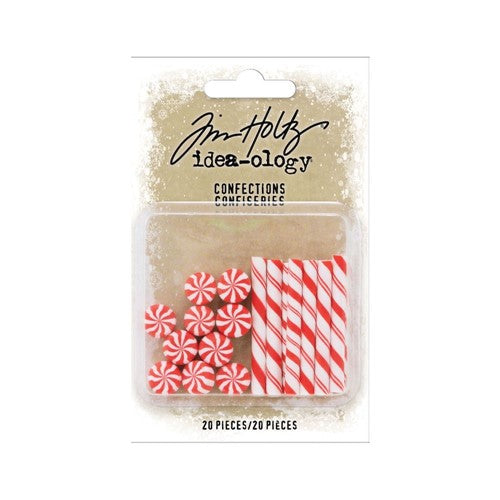 Simon Says Stamp! Tim Holtz Idea-ology Red and White Sticks and Rounds CONFECTIONS th94210