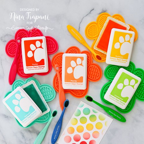 Simon Says Stamp! Simon Says Stamp PET PAWSITIVELY EVERYTHING RAINBOW TOOLS BUNDLE with Storage st0077 | color-code:ALT0