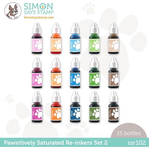 Simon Says Stamp! Simon Says Stamp Pawsitively Saturated RE-INKER Set GRADIENT 2 ssr102