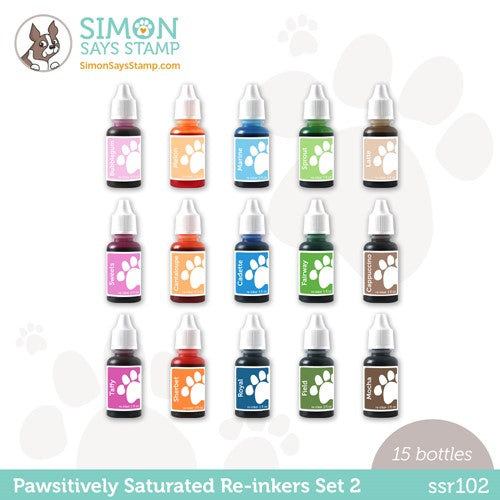 Simon Says Stamp! Simon Says Stamp Pawsitively Saturated RE-INKER Set GRADIENT 2 ssr102