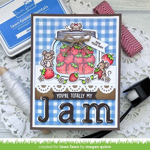 Simon Says Stamp! Lawn Fawn SET HOW YOU BEAN STRAWBERRIES ADD-ON Clear Stamps and Dies s2lfhybs