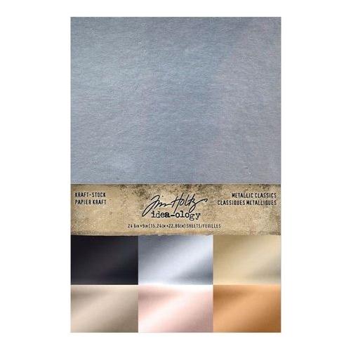 Simon Says Stamp! Tim Holtz Idea-ology KRAFT STOCK METALLIC CLASSICS th94227