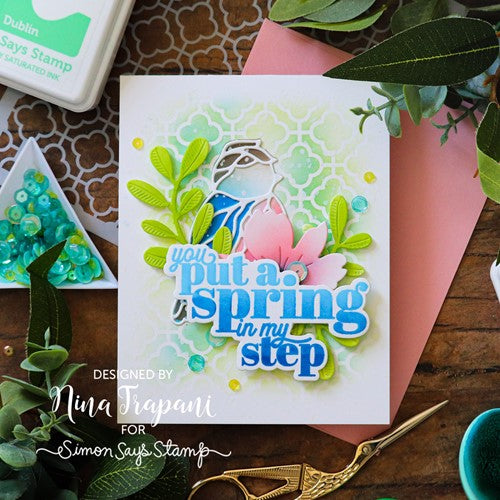 Simon Says Stamp! CZ Design Stamps and Dies SPRING IN MY STEP set502sm