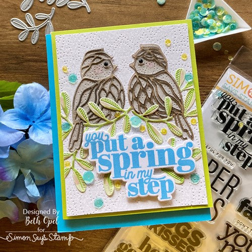 Simon Says Stamp! CZ Design Stamps and Dies SPRING IN MY STEP set502sm