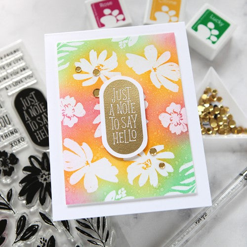 Simon Says Stamp! Simon Says Stamps and Dies BRUSHED FLOWERS set524bf | color-code:ALT2