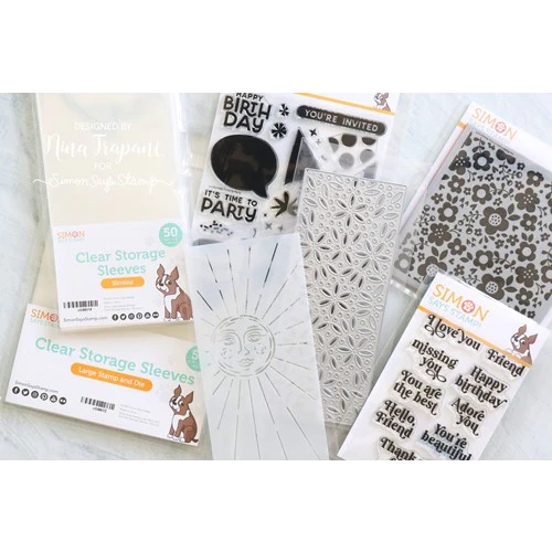 Simon Says Stamp 9.5 x 4.5 Clear Storage Sleeves 50 Pack st0074 | color-code:ALT01