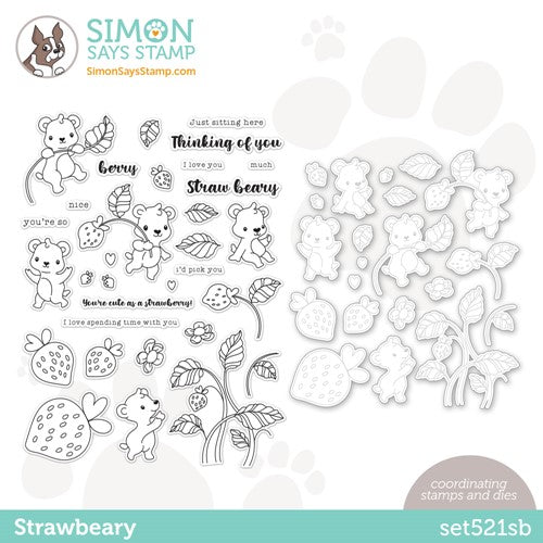 Simon Says Stamp! Simon Says Stamps and Dies STRAWBEARY set521sb
