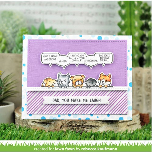 Simon Says Stamp! Lawn Fawn SET DAD JOKES Clear Stamps and Dies m2lfdj