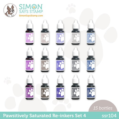 Simon Says Stamp! Simon Says Stamp Pawsitively Saturated RE-INKER Set GRADIENT 4 ssr104