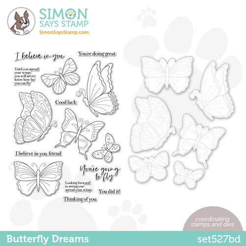 Simon Says Stamp! Simon Says Stamps and Dies BUTTERFLY DREAMS set527bd