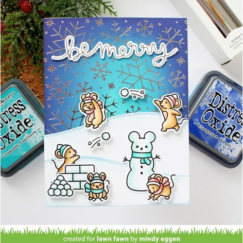 Simon Says Stamp! Lawn Fawn SET SNOWBALL FIGHT Clear Stamps and Dies a2lfsf