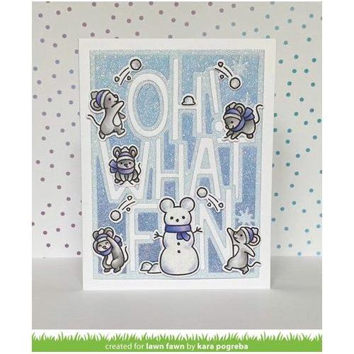 Simon Says Stamp! Lawn Fawn SET SNOWBALL FIGHT Clear Stamps and Dies a2lfsf