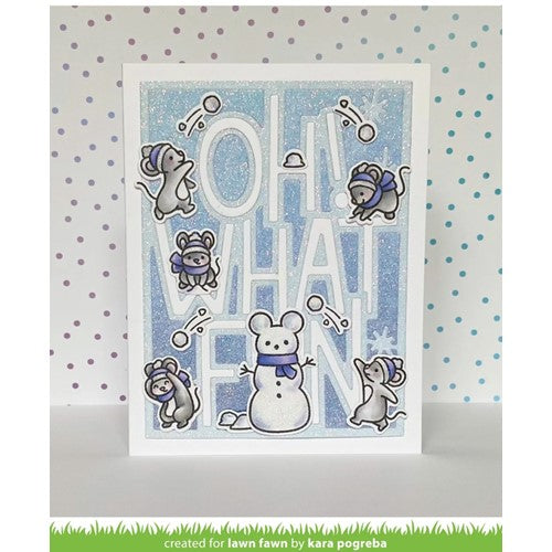 Simon Says Stamp! Lawn Fawn SET SNOWBALL FIGHT Clear Stamps and Dies a2lfsf